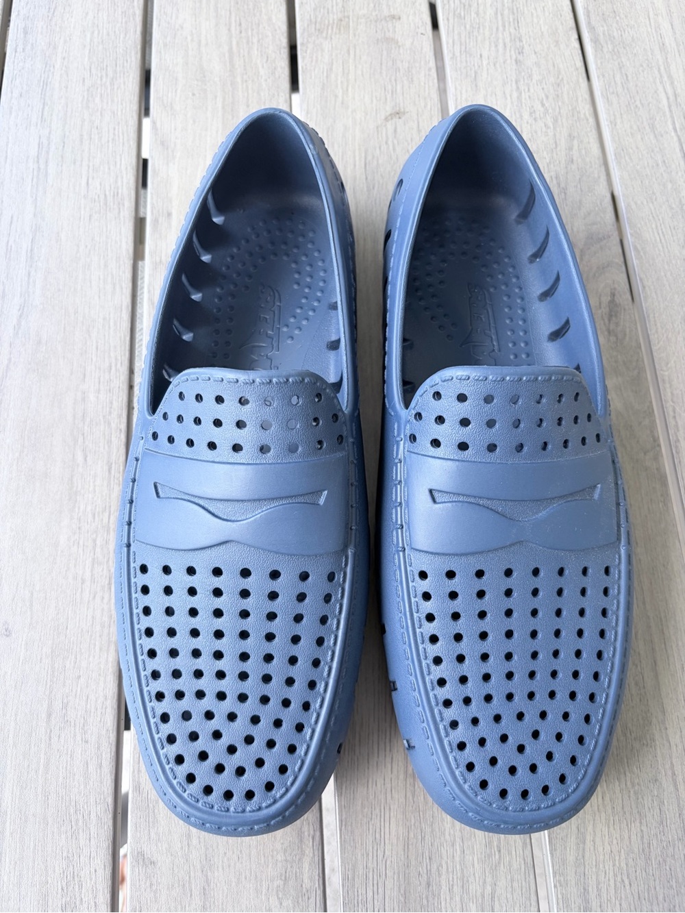Men's Perforated Slip-On Loafers - Blue